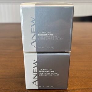 2 X Avon Anew Clinical Thermafirm Face Lifting Cream 30 ml 1 oz Skin Firming NOS